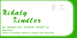 mihaly kindler business card